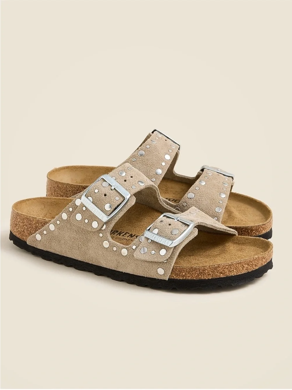 Birkenstock Arizona Riveted Suede Sandals